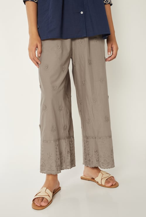 Women Embroidered Palazzos