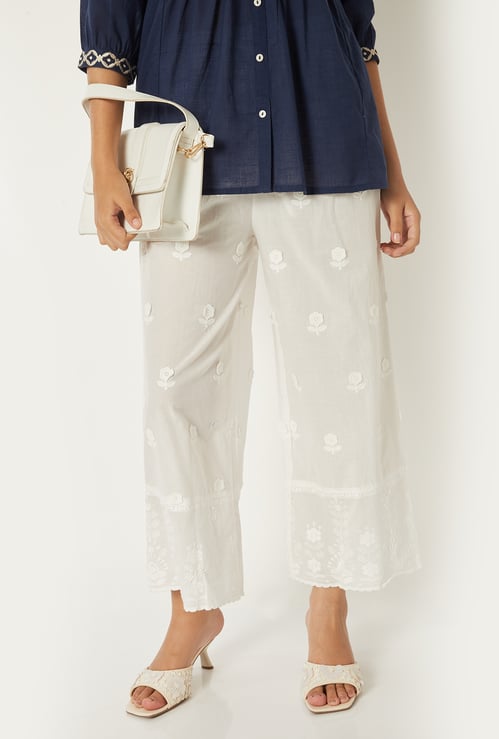 Women Embroidered Palazzos