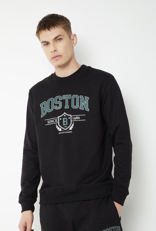 Men Printed Pullover Sweatshirt