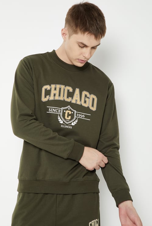 Men Printed Pullover Sweatshirt