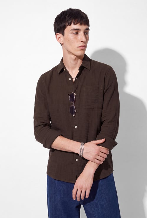 URB_N Men Textured Shirt
