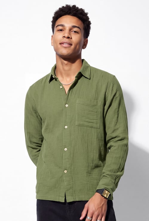 URB_N Men Textured Shirt