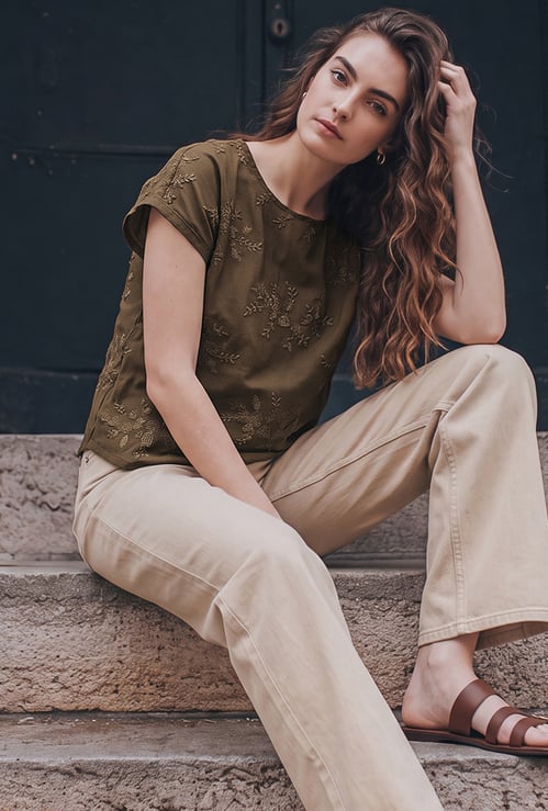 Women Embroidered Top