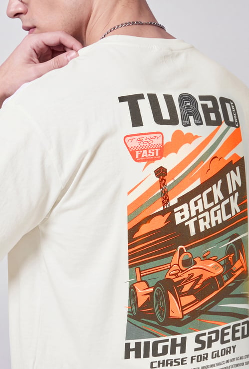 URB_N Men Oversized Back Printed T-shirt