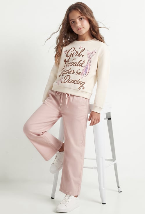 Girls Solid Trousers