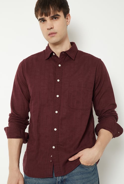 Men Solid Regular Fit Shirt