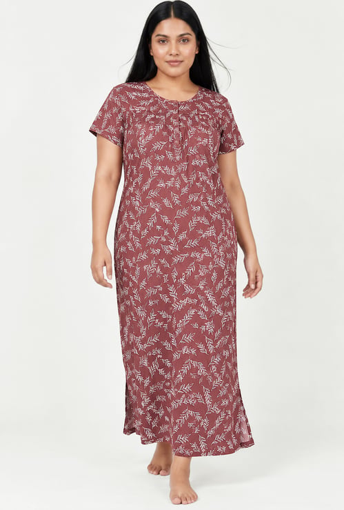 Women Floral Print Nightgown