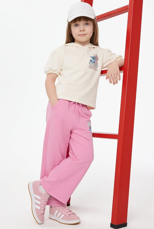 Girls Stitch & Angel Trousers Set