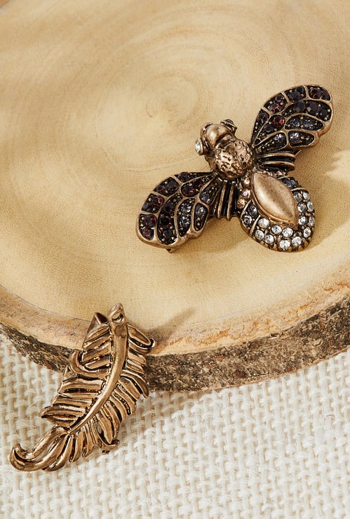 Women Assorted Brooch - Pack of 2