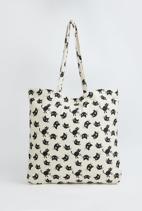 Women Cat Print Tote Bag