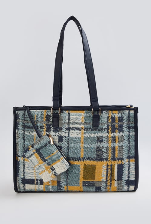 Women Checkered Tote Bag