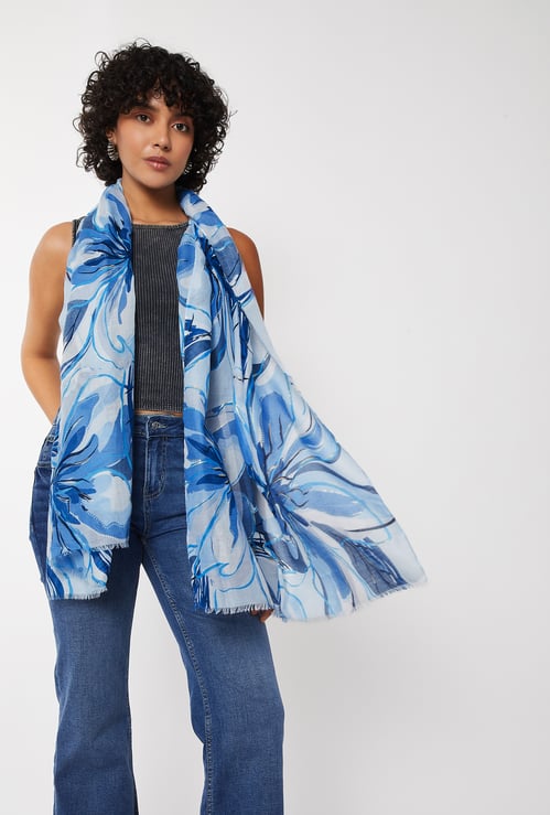 Women Floral Print Scarf