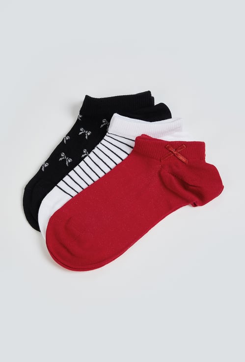 Women Assorted Ankle Length Socks - Pack of 3