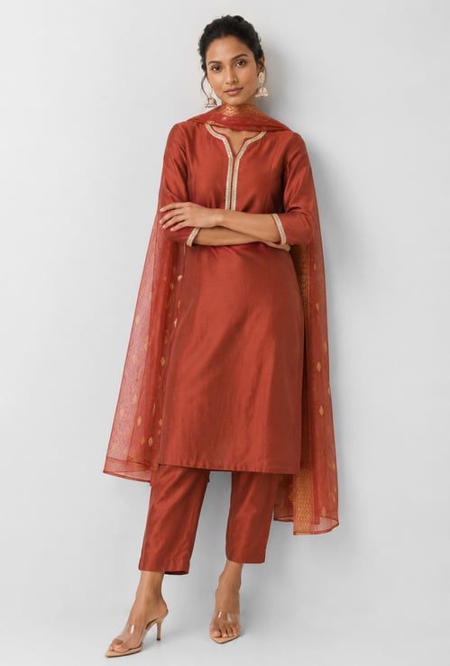 Women Solid A-line Kurta Set