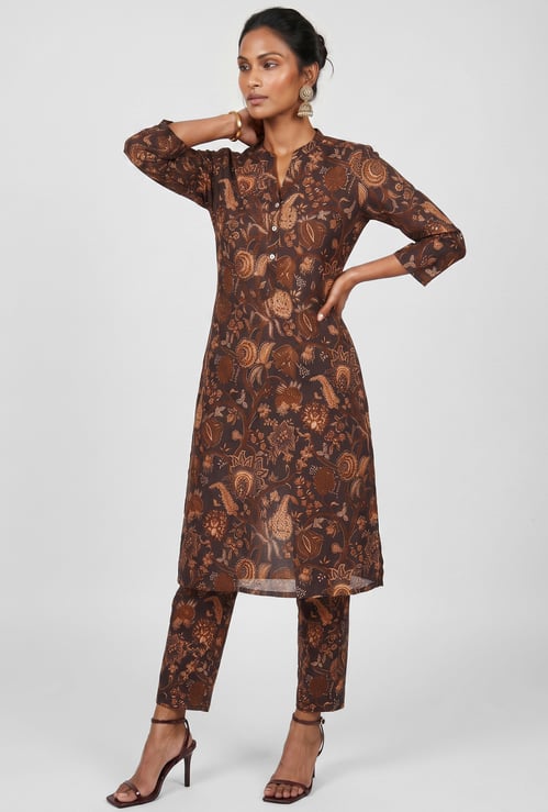 Women Printed Straight Kurta Set