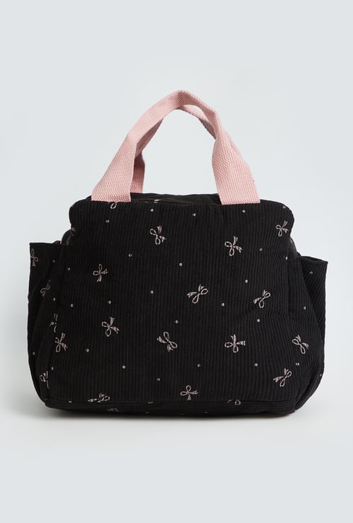 Women Printed Corduroy Pouch