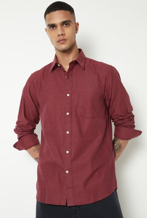 Men Solid Slim Fit Shirt
