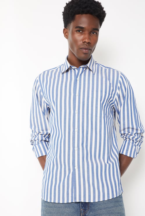 Men Striped Slim Fit Shirt