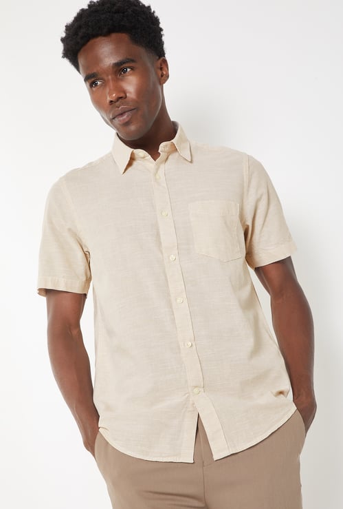 Men Houndstooth Smart Casual Shirt