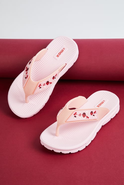 Girls Printed Thongs Flip Flops