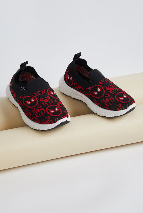 Girls Spiderman Slip-On Sports Shoes