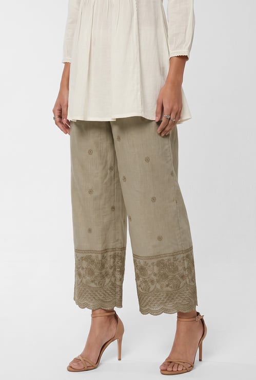 Women Embroidered Palazzos