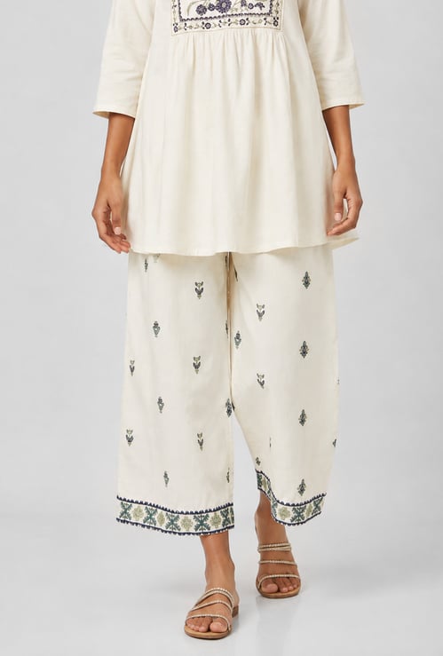 Women Embroidered Palazzos