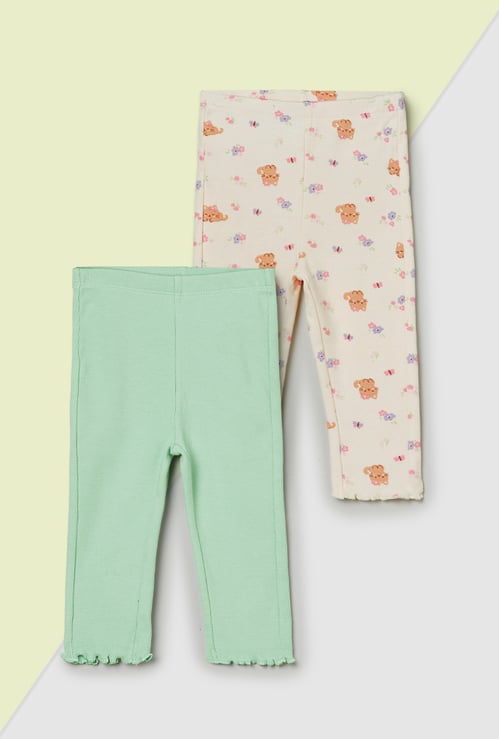 Girls Assorted Leggings - Pack of 2