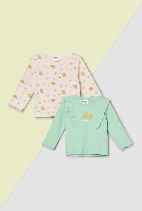 Girls Printed Tops - Pack of 2