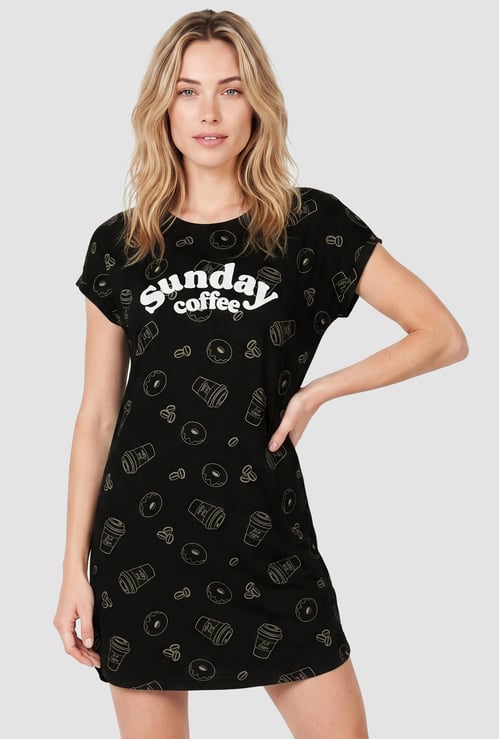Women Printed Nightdress