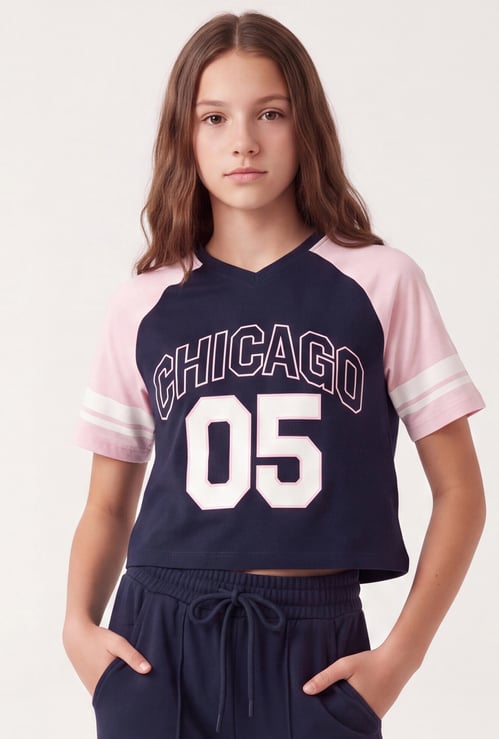 Girls Printed Trousers Set
