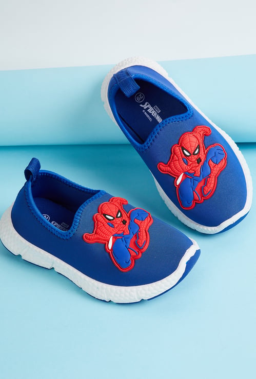 Girls Spiderman Slip-On Sports Shoes