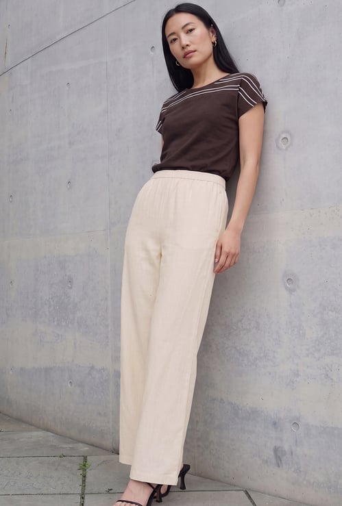 Women Solid Pull-on Pants