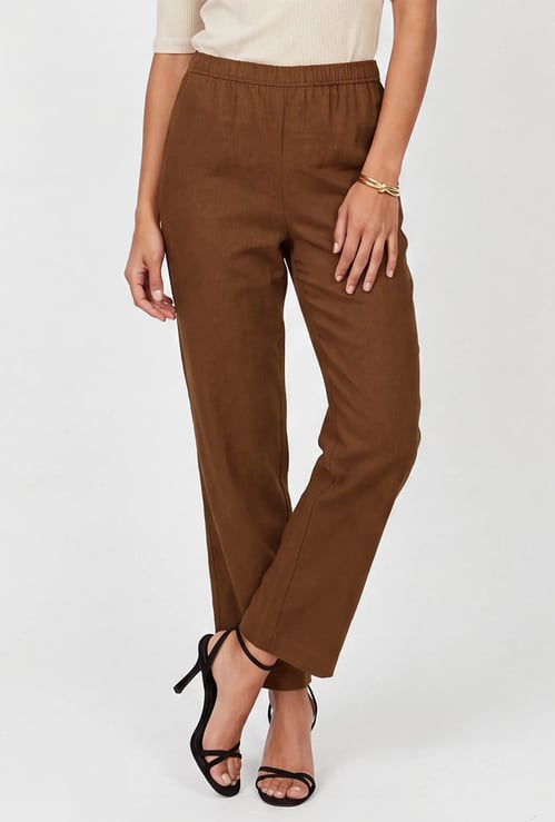 Women Solid Pull-on Pants