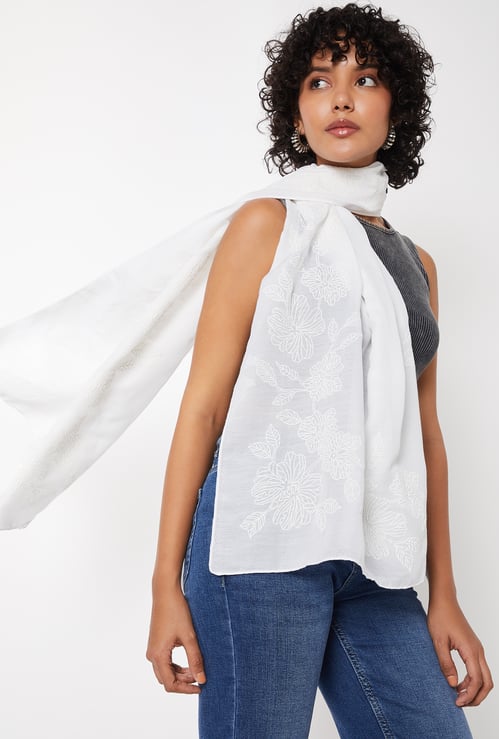 Women Floral Print Scarf