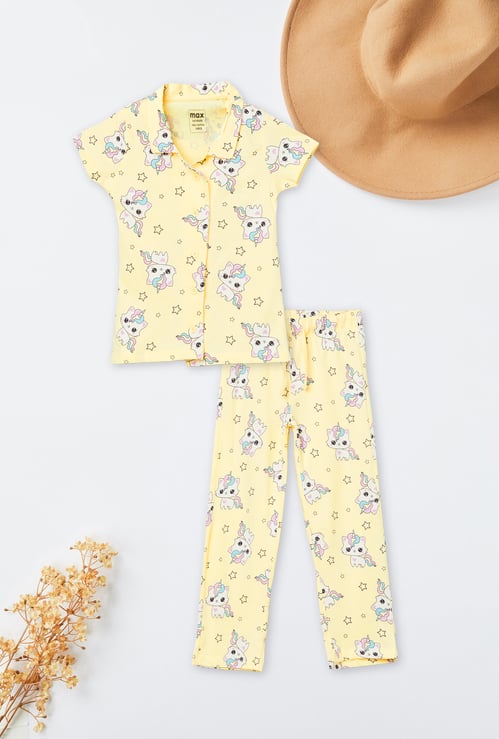 Girls Printed Sleepwear Set