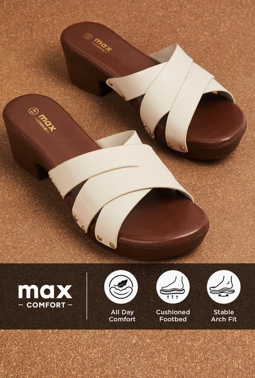 Women Solid Block Heel Sandals