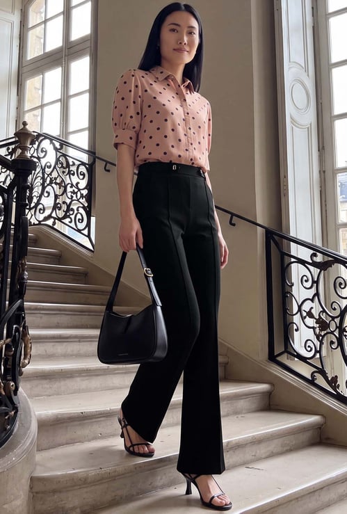 Women Solid Flared Trousers