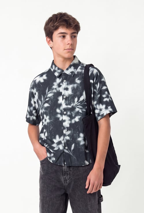 Boys Floral Print Shirt