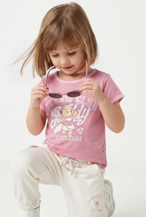 Girls Teddy Printed T-shirt