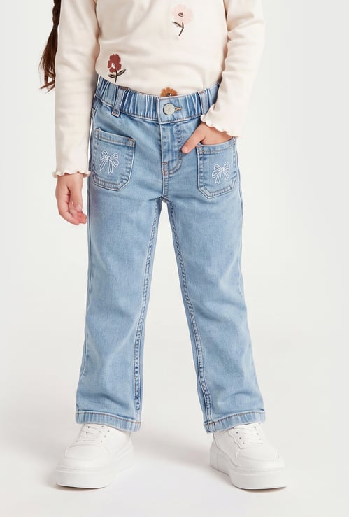 Girls Embroidered Jeans