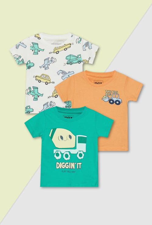 Boys Printed T-shirts - Pack of 3
