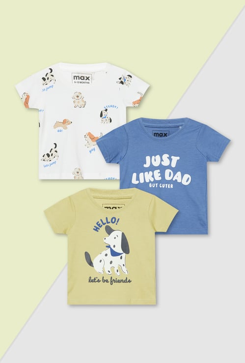 Boys Printed T-shirts - Pack of 3