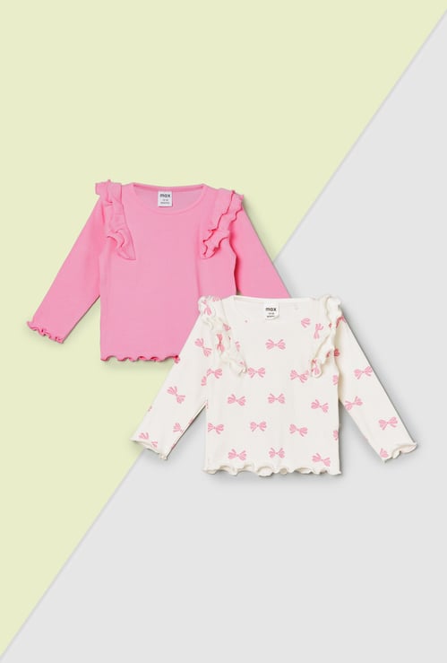 Girls Printed Tops - Pack of 2