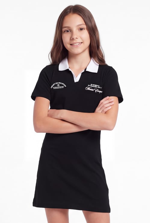 Girls Printed T-shirt Dress