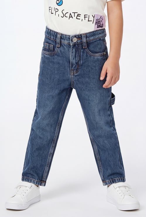 Boys Stone Wash Carpenter Fit Jeans