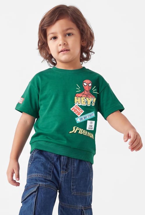 Boys Spiderman Printed Loose Fit T-shirt