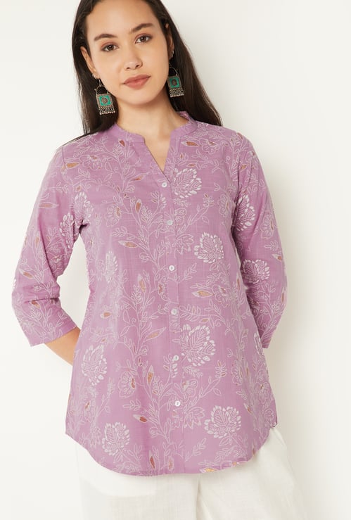 Women Floral Print Straight Kurti
