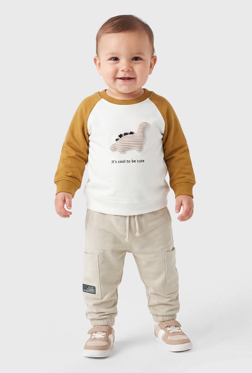 Boys Dinosaur Applique Joggers Set