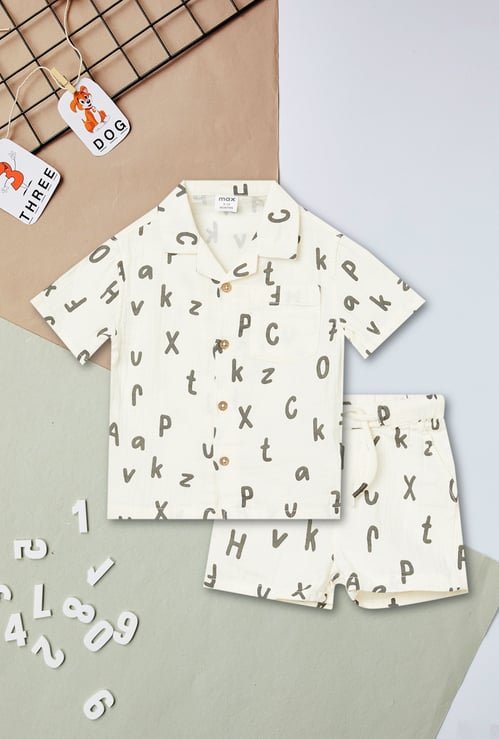 Boys Printed Shorts Set